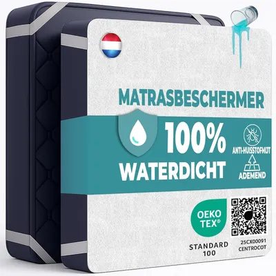 Productafbeelding van Matrasbeschermer 60x120 cm, waterdicht katoen, ademend, voorkomt vocht en mijten