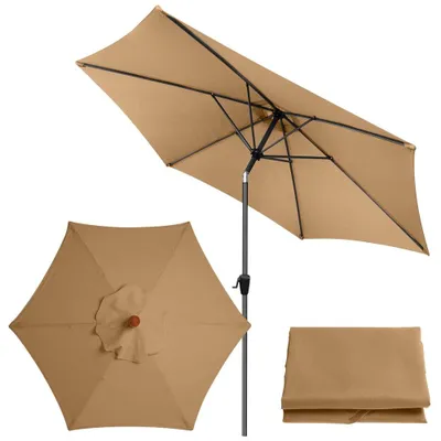 Obrázok produktu pre Náhradná strieška na slnečník 3 m, 6 rebier, khaki, pre záhradu