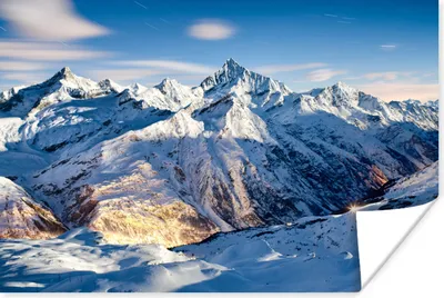 Produktbild von MuchoWow® Poster Alpen - Berg - Schnee 30x20 cm - Plakate - Print