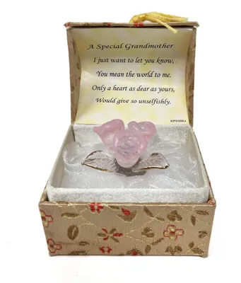 Schatzkiste mit Kristallfiguren & Gedicht – Gedenkgeschenk