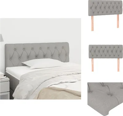 Produktbild von vidaXL Kopfteil Hellgrau 100x7x78/88 cm Stoff -  Kopf- & Fußenden