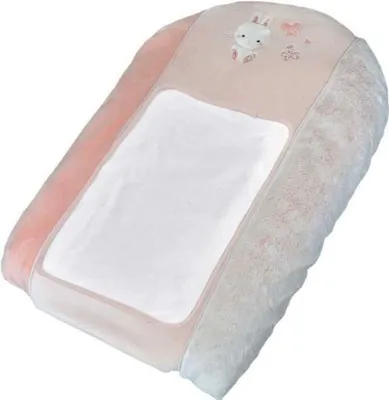 Produktbild von Wickelauflage mit Bezug Lapinou, Rosa, 50 x 75 cm, Abnehmbare Frotteehandtücher