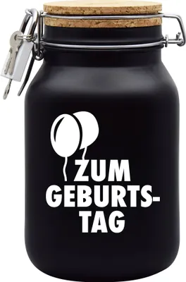 Produktbild von Spardose Geld Geschenk Ideen Zum Geburtstag Design1 Schwarz Größe XL 2 Liter