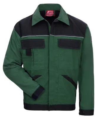 Produktbild von NITRAS MOTION TEX LIGHT, Arbeitsjacke, grün / schwarz,  Polyester: 65%; Baumwolle: 35%, Größe 60 | Packung (1 Stück)