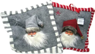 Produktbild von Kissen mit Weihnachtsmann Zierkissen Deco Kissen 2 Stück