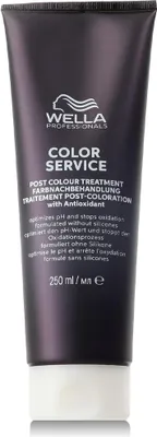 A tube of Wella Professionals Color Service Post Colour Treatment on a white background.