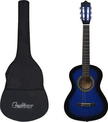 Obrázek produktu pro The Living Store Klasická kytara pro začátečníky a děti s taškou Blue 1/2 34"