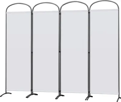 Produktbild von Angel Living  4 Teil  225X185CM Bogenparavent Sichtschutz Balkonbespannung Balkonsichtschutz Paravent Raumteiler Trennwand,Elfenbein