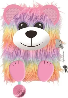 Immagine prodotto di Diario A5/96K con lucchetto Orso arcobaleno 3D