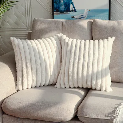 Immagine prodotto di Coperte per cuscini, 45 x 45 cm, set da 2, in velluto morbido, per divano