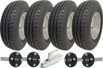 Obrázok produktu pre 145R10 Twin Axle Trailer Kit Vysokorýchlostné kolesá ALKO Axles & Tow Hitch
