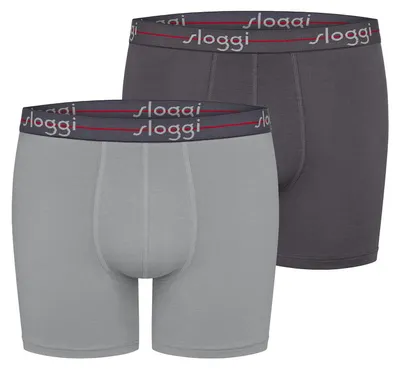 Produktbild von sloggi Herren Langer Boxer Blue Start 2-Pack blackcombination - Größe 7