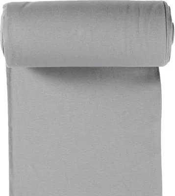 10m Rolle Bündchenstoff Uni 35/70cm grau