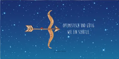 Produktbild von Mr. & Mrs. Panda Handtuch Sternzeichen Schütze - Sternenhimmel Blau - Geschenk, Geburtstag November, frottierhandtuch, Baumwollhandtuch, Frotteehandtuch, Flauschtuch