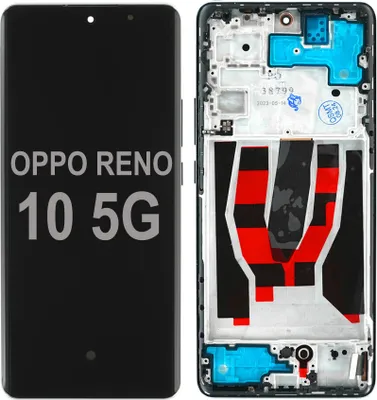 Produktbild von Kompatible Display Touchscreen Bildschirm Rahmen Schwarz für Oppo Reno 10 5G CPH2531 & Werkzeug