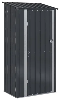 Image de Abri de jardin en métal, anthracite - 24,55 kg - 103 x 74 x 200 cm - Résistant à la corrosion