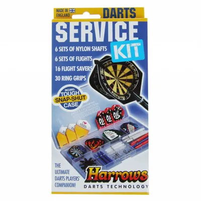 Zdjęcie produktu dla Harrows Darts Darts Service Kit, Zestaw akcesoriów do darta, Wielobarwny, 59 szt.