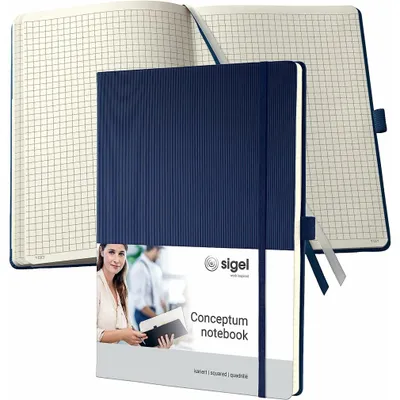 Image de sigel CO646 Notizbuch,A4,kariert,d´blau,