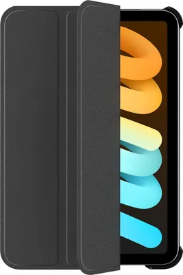 Image de Cazy Housse pour Tablette compatible avec iPad Mini 7 (2024) - Étui TriFold Bookcase - Noir