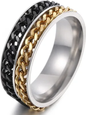 Produktbild von WA-17058 Herrenring Schwarz/Gold – 59mm KP17058