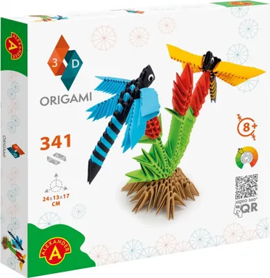 Produktbild von Alexander Toys ORIGAMI 3D – Dragonflies, Origami-Set für Kinder, 8 Jahr(e), Papier, Mehrfarbig, 341 Stück(e)