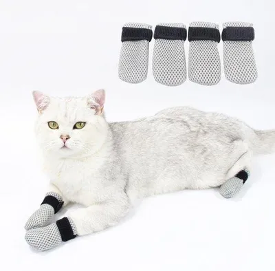 Zdjęcie produktu dla Buty antypoślizgowe dla psów, szare, rozmiar XL, z siateczki, chronią łapy