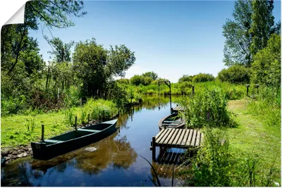 Produktbild von ARTland Poster Naturlandschaft am Fluss in Frankreich Größe: 30x20 cm