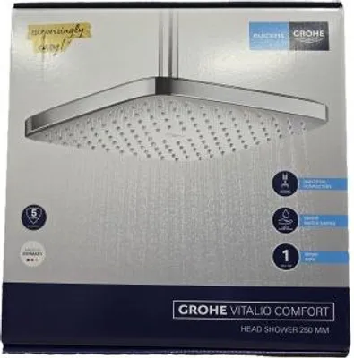 Produktbild von GROHE Vitalio Comfort 250, Fester Duschkopf, Chrom, Zimmerdecke, 250 mm, 60 mm