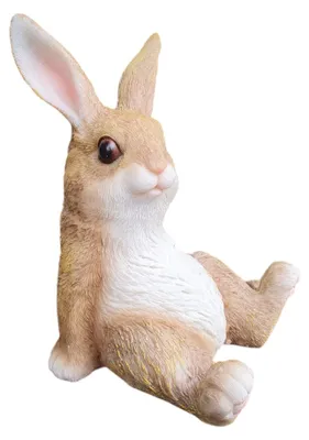 Obrázok produktu pre Odolná záhradná soška – sediaci zajac, 14 cm