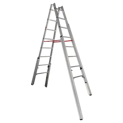 Produktbild von Euroline Premium 30576 Treppenstehleiter 2x8 Sprossen