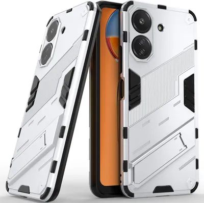 Produktbild von Armor Hülle für Xiaomi Redmi 13C /Poco C65, Hybrid PC TPU Bumper Stoßfestes Schutzhülle mit Standfunktion Orange