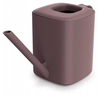 Produktbild von Kunststoff Gießkanne 1L für Zimmerpflanzen, braun, abnehmbarer Deckel