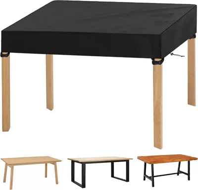 Obrázek produktu pro Obal na ubrus, ochranný obal, 160 x 90 x 10 cm (š x d x v), potah z materiálu 600D Oxford pro zahradní nábytek, stoly, ochranný obal na dřevěné stoly, voděodolný, odolný proti zimě, odolný proti UV záření