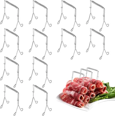 Obrázek produktu pro Sponky na rolády z nerezové oceli, 12 kusů, opakovaně použitelné, vhodné do kuchyně