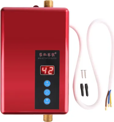 Obrázok produktu pre 220V 5,5 kW Mini Instantný elektrický ohrievač vody Beztlaková sprcha Systém teplej vody Kuchyňa Červená