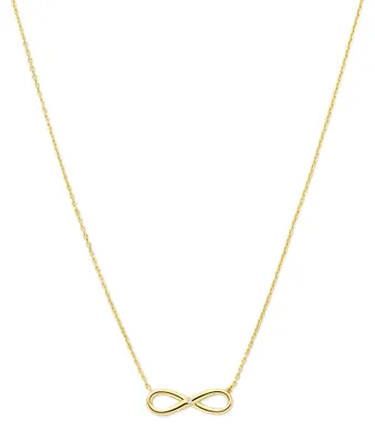 Produktbild von New Bling Infinity Ketting met Zirkonia – 14 Karaat Geelgoud