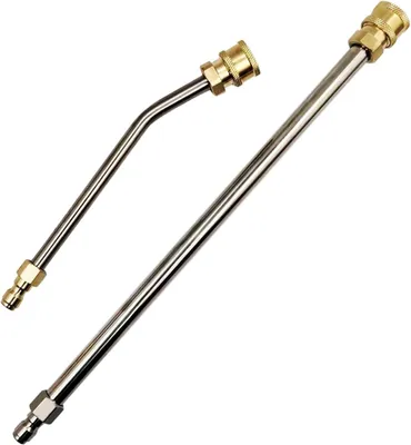 Produktbild von Hochdruckreiniger Verlängerungslanze Teleskoplanze - 39,5 cm gerade - Edelstahl - 4000 PSI - 2-teilig - Für Garten und Auto