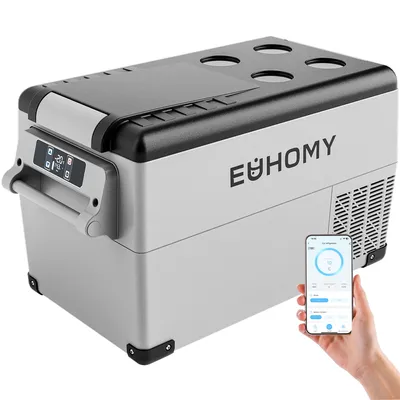 Produktbild von EUHOMY Kühlbox CF001-35GR, 30,6 Liter elektrisch, mit Kompressor, 12V / 24V / 230V