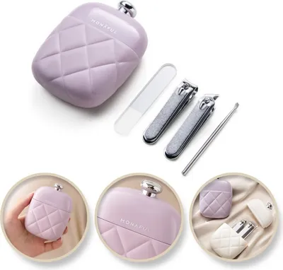 Obrázek produktu pro Sada příslušenství pro manikúru v fialovém pouzdře 9,5 cm x 7 cm ak10fio