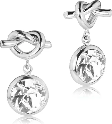 Produktbild von LUISIA® Ohrringe mit Knoten und Premium Kristall - Silber / Crystal