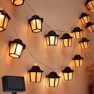 Produktbild von LUMILED rozprávkové svetlá lucerna solárne vonkajšie 10 LED svietidiel 3,8 metra teplá biela 3000K solárne rozprávkové svetlá lucerny vonkajšie rozprávkové svetlá svadobné balkón terasa záhradné dekorácie odolné voči poveternostným vplyvom solárne svetlo