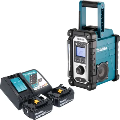 Produktbild von Makita DMR 116 RF Akku Baustellenradio 14,4 - 18 V AM FM AUX + 2x Akku 3,0 Ah + Ladegerät