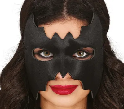 Productafbeelding van Vleermuis-fantoommasker, Halloween, donker, wezen, nacht, kostuum, carnaval, feestaccessoire, kleur: zwart