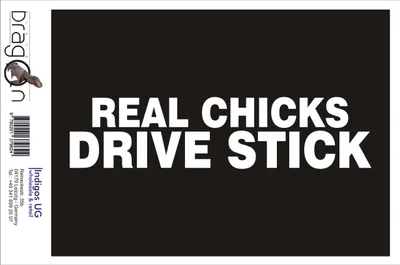 Produktbild von Aufkleber / Autoaufkleber - JDM / Die cut / Auto / OEM - Real Chicks 210x60mm rot - Heckscheibe / Heckscheibenaufkleber