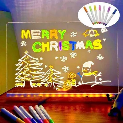 Image de Tableau lumineux pour dessiner à la main, 30 x 20 cm, cadeau pour enfants
