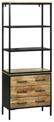 Obrázok produktu pre vidaXL Highboard Brown 70 x 35 x 180 cm Masívne drevo Mango