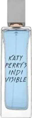 A perfume bottle with blue liquid inside and a silver cap.