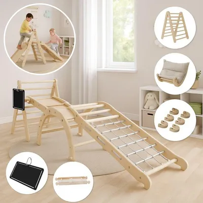 Obrázek produktu pro Dětská lezecká sestava 5v1, vnitřní, ve stylu Montessori