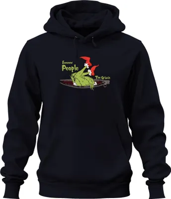 Produktbild von The Grinch Ewwww People Weihnachten lustig Geschenk Introvertiert Uni Hoodie Kapuzenpullover, Navy, S