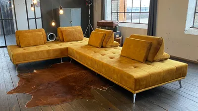 Produktbild von KAWOLA Sofa WIOLO Ecksofa velvet cognac